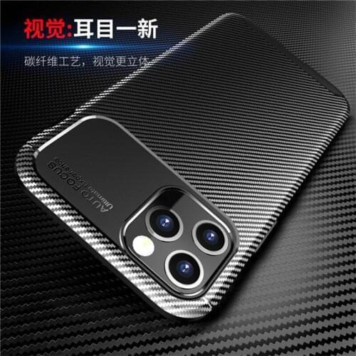 Luxury Carbon Fiber Silicone Case For iPhone 13 12 11 Pro Max iPhone 13 mini x xr xs 6 6s 7 8 Plus se 2020 Back Cover Coque capa