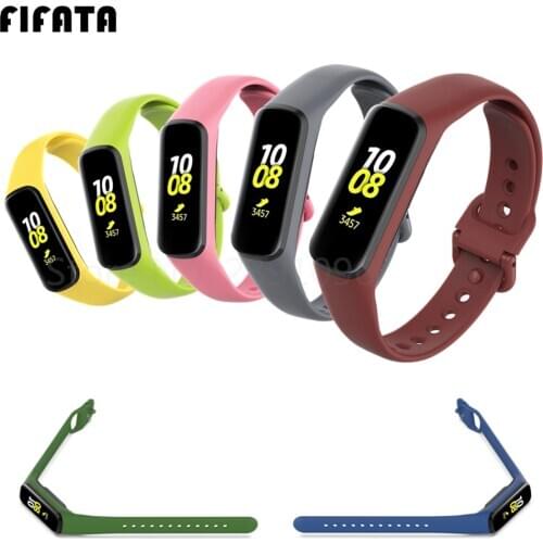 FIFATA Sport Wrist Band For Samsung Galaxy Fit 2 SM-R220 Smart Bracelet Silicone Strap For Galaxy Fit2 Replacement Watchband
