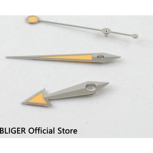 Stainless Steel yellow color Arrow Luminous Watch Hand fit for ETA 2824 2836 Automatic Movement H26