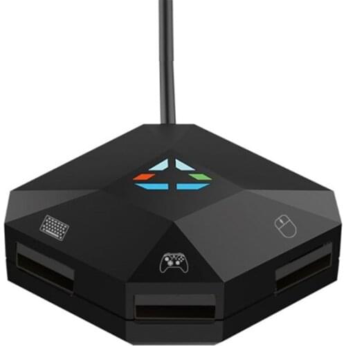 USB Hub Adapter Keyboard Mouse Game Controller Converter LED for PS4 XBOX Switch