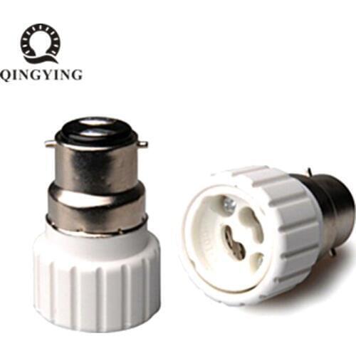 10pcs/lot B22-GU10 Ceram Lamp Holder Converter Bayonet Socket B22 to GU10 Lamps Holder Adapter Light Bulb Plug Extender