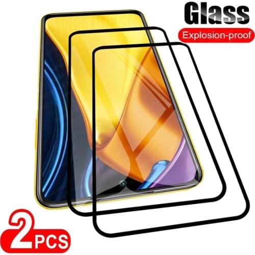 2 PCS Protective Glass for Xiaomi Poco M3 Pro Full Cover Screen Protector Films For Mi Poco F3 F2 X3 X2 M2 M3 Pro GT Glass Film