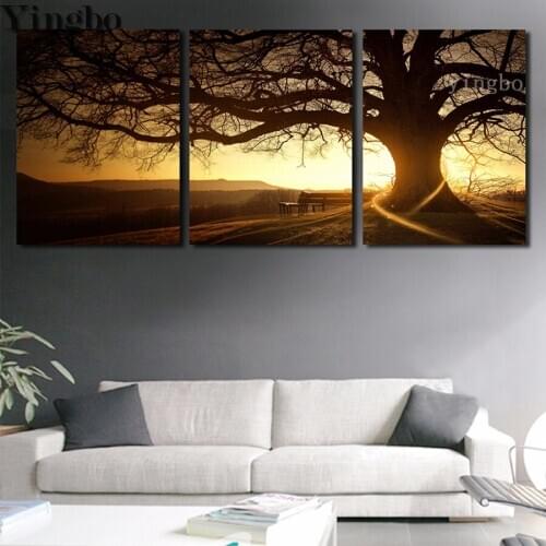 3pcs Diamond Embroidery Autumn landscape sunset tree Pictures Rhinestones 5d diamond painting diy decoration diamond mosaic art