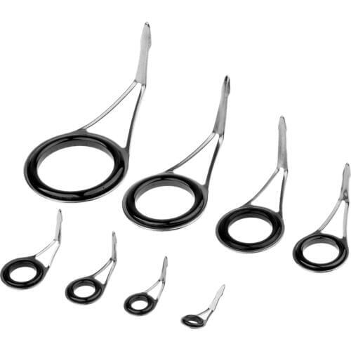 70Pcs Multiple Sizes Telescopic Sea Fishing Rod Guides Rings Saltwater Fishing Rod Eye Ring Stainless Tip Guide DIY Kit Tackles