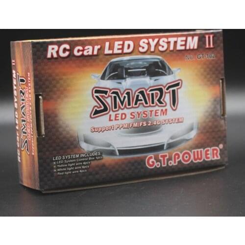GT power RC Car lighting 12 LED Intelligent controllable linkage model lights 2 PPM FM FS 2.4G kit BRAKE + HEADLIGHT + SIGNAL