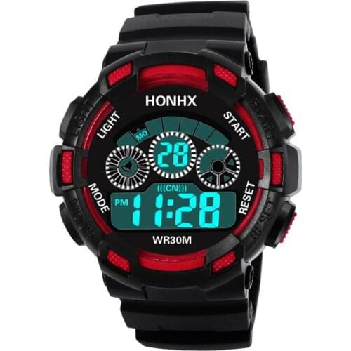 Led sports childrens watch boy life-saving waterproof digital child alarm date watch gift for children