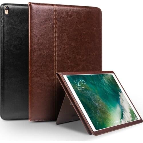 Qialino Genuine Leather Bag Case For Ipad Pro 10.5 Inch Ultrathin Flip Fashion Pattern Stents Dormancy Function Stand Cover