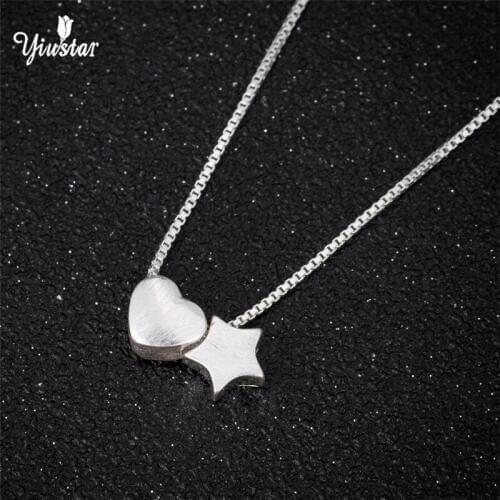 Yiustar 2018 New women sexy layer moon star drop charm chocker choker Pendant Necklaces Crescent Long Necklace