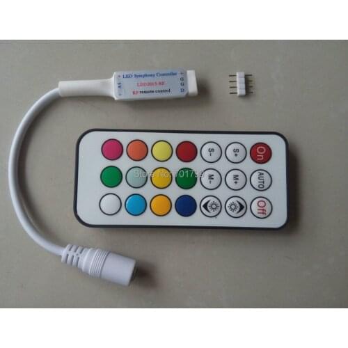 DC5V MINI 21key-RF led pixel controller;WS2811//WS2812B/TM1804/TM1809/INK1003/ICS1903,1024pixels controlled;63kinds of effects