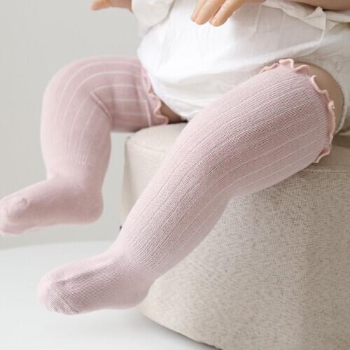 Children Accessories Kid Girl Knee High Stockings Tights.Baby Toddler Stringy Selvedge Stockings Thighhighs Over Knee Socks 0-3Y