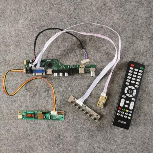 LVDS 20 Pin LCD drive control board 1-CCFL DIY kit display For HT121X01/HT12X13/HT12X14/HT12X21 matrix VGA USB AV 1024*768