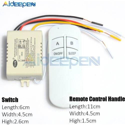 2 Way Wireless Remote Control Switch ON/OFF 220V Lamp Light Digital Wireless Wall Remote Switch Receiver Transmitter For Lamp