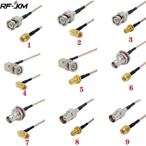 Cable SMA male plug to BNC male straight Connector Cable RG316 RF Jumper pigtail Male to Female right angle RF Coaxial