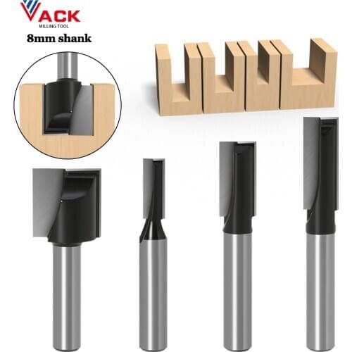 8mm Shank Wood Engraving Bit Cleaning Bottom Router Bits Solid Carbide CNC Milling Cutter End Mill For Woodworking Tools 32mm