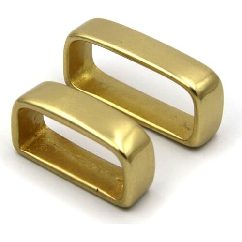 Belt Brass Loop,Belt Keepers Strong 40mm 1 1/2'' Metal Loops,Leather Craft Fitting Tools,Leather Belt Loop