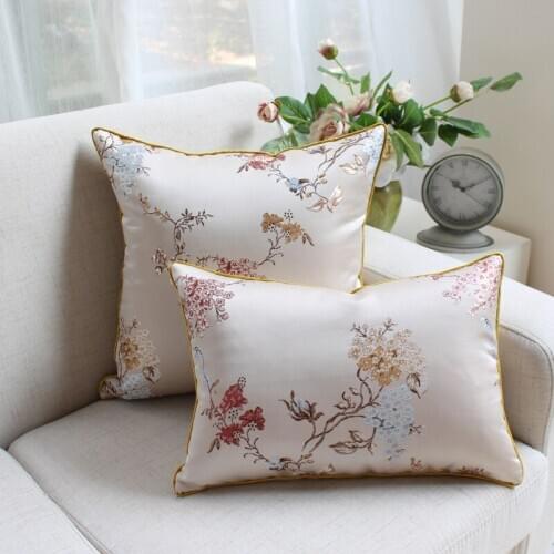 Embroidery Pillow Case Home Living Room Comfortable Hotel Home Supplies Pillow Cover 45*45cm Soft Pillowcase