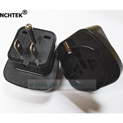 NCHTEK 10A 250V US 5-15P Male to Universal US EU 3Pin Female AC Power Travel Adapter Converter/Free Shipping/2PCS
