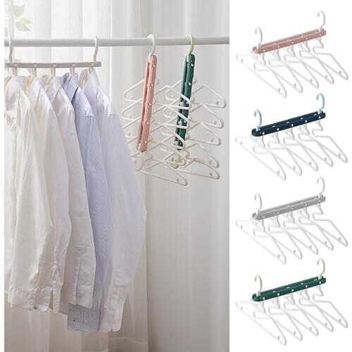 Skid-proof Multi-layer Clothes Storage Hanger Plastic Multi-functional Wardrobe Clothes Rack