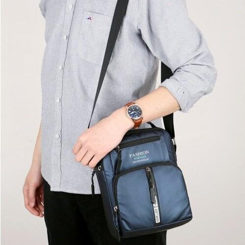 New MenS Shoulder Bag Business Simple Diagonal Bag Casual Portable Small Bag Vertical Briefcase