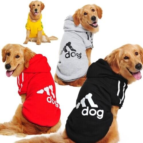 New Autumn Winter Large Dog Clothes Sportswear Labrador Golden Retriever Warm Coat Soft Cotton Hoodies Pets Jackets 3XL-9XL GY06