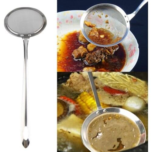 New Kitchen Tools & Gadgets Stainless Steel Mesh Skimmer Vegetable Residue Oil Mesh
