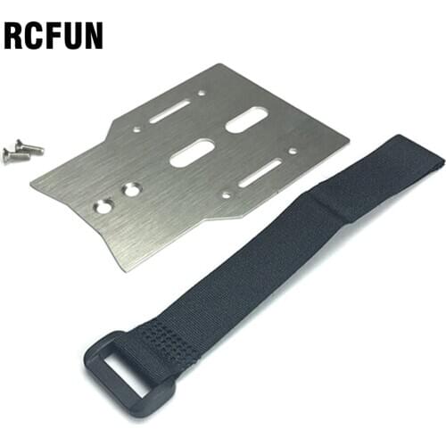 TRX4 Metal Battery Holder Expansion Pate with Tie Down Strap for 1/10 RC Crawler Car TRX-4 Accessories S205