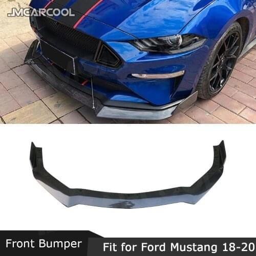 Carbon Fiber Material Front Bumper Lip Chin Spoiler For Ford Mustang 2018 2019 2020 Auto Car Decoration