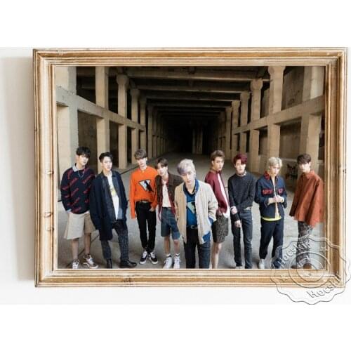K-pop Male Group Stray Kids Poster, Hip-hop Music Fans Club Collection Art Prints, Simple Modern Living Room Bedroom Home Decor
