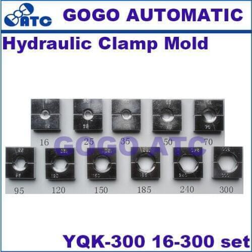 Hydraulic Clamp Mold YQK-300 Manual Hydraulic Electric Cable Wire Terminal Crimping Tool Die Set 16-300mm2