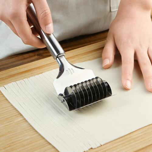 Vegetable Roll Crusher Stainless Steel Noodle Maker Lattice Roller Docker Dough Cutter Tool Kitchen DIY Dough Cutting Tools