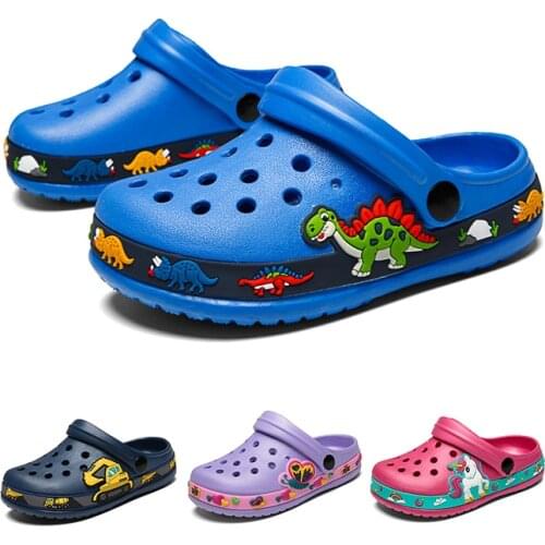 2020 Children Summer Cute Animal Sandals Kids Rubber Clogs Slippers Non-slip Wear-resistant Boy Girl Slip-on Beach Shoes