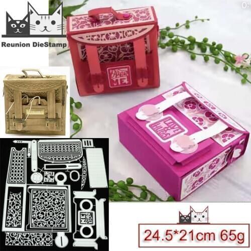 Reunion School Bag Satchel Metal Cutting Dies Scrapbook Craft Mold Cut Die Stencil Handmade Paper Card Make Template New Design