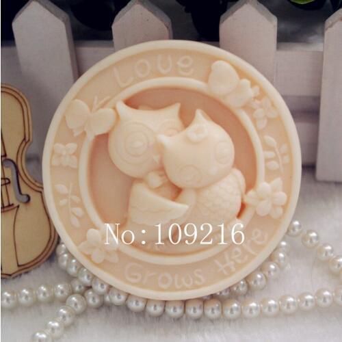 Wholesale!!!1pcs Parent child Owl (ZX79) Silicone Handmade Soap Mold Crafts DIY Silicone Mould