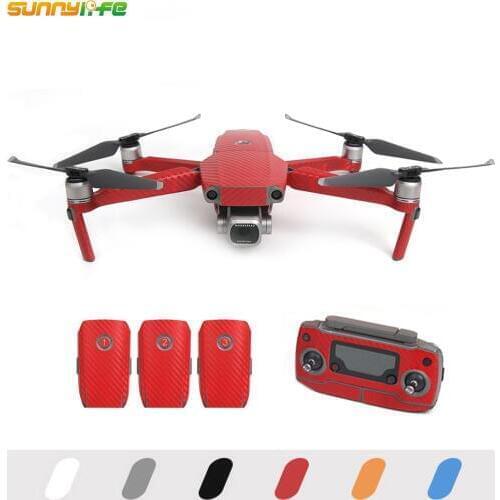Sunnylife PVC Carbon Grain Stickers Skin for DJI MAVIC 2 PRO & ZOOM Drone Decal Battery Remote Arm Wrap