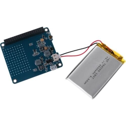 UPS HAT Board Module 2500mAh Lithium Battery For Raspberry Pi 3 Model B/Pi 2B/B+/A