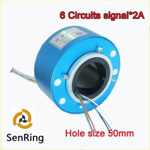 Rotating connector electrical bore size 2'' (50mm) with 6 circuits signal current 2A
