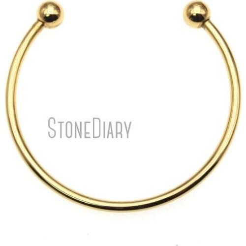 10Pcs Retentive Pure Gold Color Round Shape Bangle Copper Bangle Adjustable BM14938