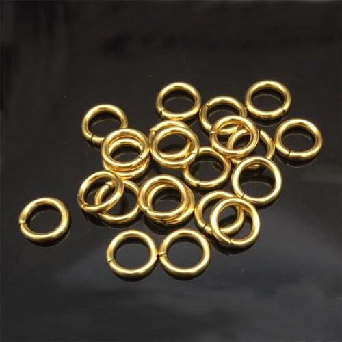 100pcs/Lot Bracelet/Necklace DIY Stainless Steel Gold Jump Rings 4mm/5mm/6mm/7mm/8mm/9mm Findings For Jewelry Making Accessories