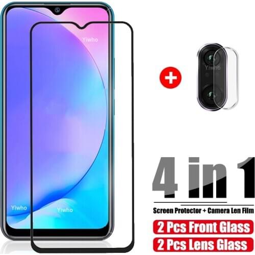 4 in 1 Protective Glass For Vivo Y11 Y17 2019 Screen Protector Camera Len Film On For Vivo Y12 Glass VivoY11 Safety Protection