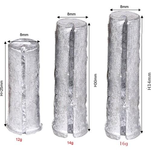 5Pcs Golf Steel Iron Shaft Lead Plug Weight 12g/14g/16g For .335 .350 .355 .370 diameter 8mm