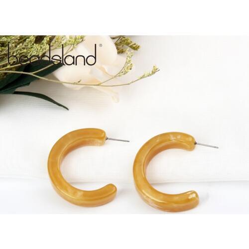 Beadsland Acetic Acrylic Hoop Earrings Fashion Cute Romantic Circular Design Women Girl Dancing Party Christmas Gift 39064