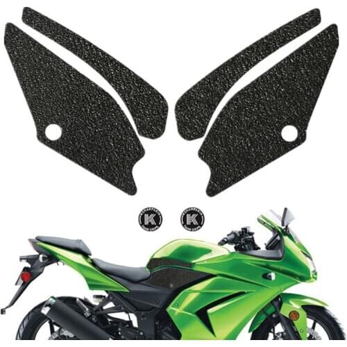 For KAWASAKI NINJA 250R 2008-2012 Motorcycle Left Right Tank Pad Gas Traction Side Sticker Knee Fuel Protective Non-slip Decal