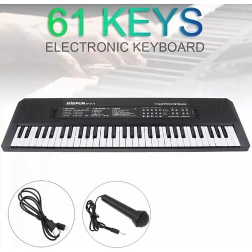 Bigfun Electronic Keyboard Piano 61 Keys Digital Music Key Board With Microphone Children Musical Electronic Organ