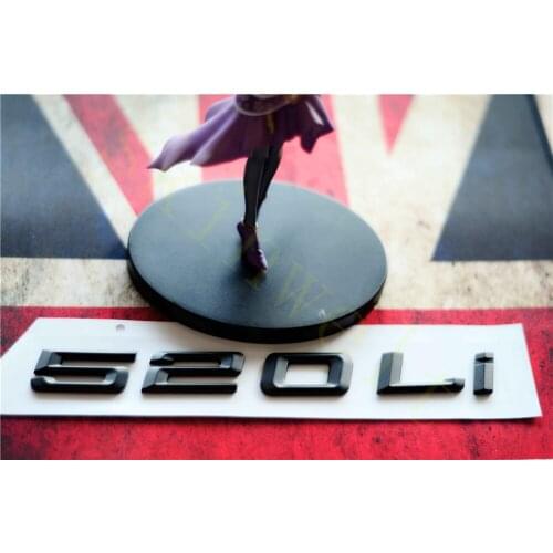 Emblem Badge Decal Trunk Rear ABS for BMW 5 Series 520i 520Li 523i 523Li Matt Black Chrome Stylish Car Exterior Stickers