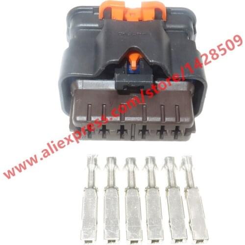 20 Sets 6 Pin Automotive Ignition Coil Socket Female Waterproof Car Throttle Valve Plug For Elysee F843700 F84370019117E