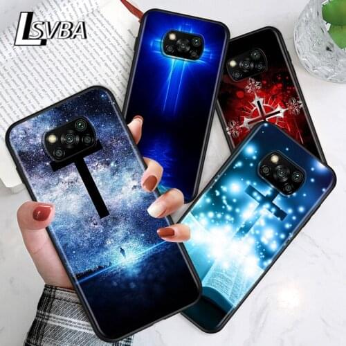 Christian Jesus Cross For Xiaomi Poco C3 M3 M2 X3 NFC X2 F2 Pro F1 Mi Play Mix 3 A2 Lite A1 6 5 Phone Case