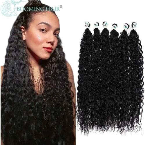 Ombre Kinky Curly Synthetic Hair Bundles Corn Curly Hair Weave Brown Blonde 32Inch Super Long Hair Curls Wave