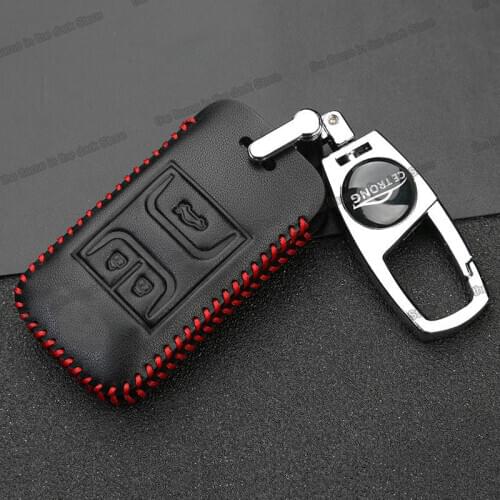 Lsrtw2017 Fiber Leather Car Key Case Bag Trims for Chery Tiggo 8 2018 2019 2020 Accessories Auto Sticker