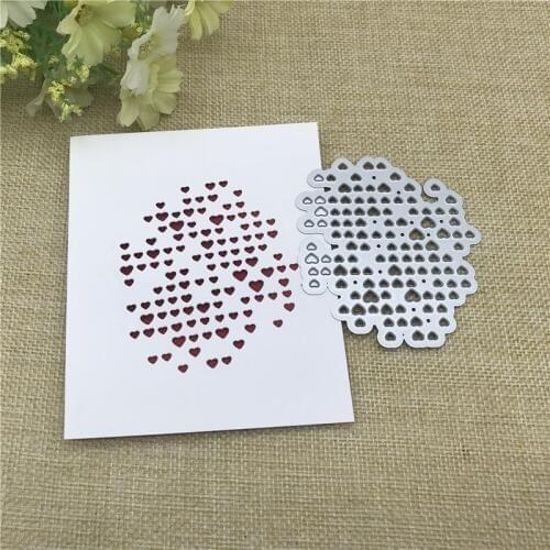 Love heart background Metal Dies Scrapbooking Metal Cutting Dies Craft Stamps die Cut Embossing Card Make Stencil Frame