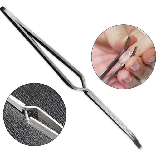 1Pc Multifunction Stainless Steel Nail Art Shaping Tweezers Cross Nail Clip Manicure Tools Fashion New Nail Art Tool